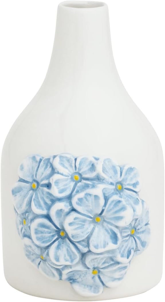 Mud Pie Ceramic Blue Hydrangea Bud Vase