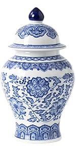 Chinoiserie Blue & White Ginger Jar