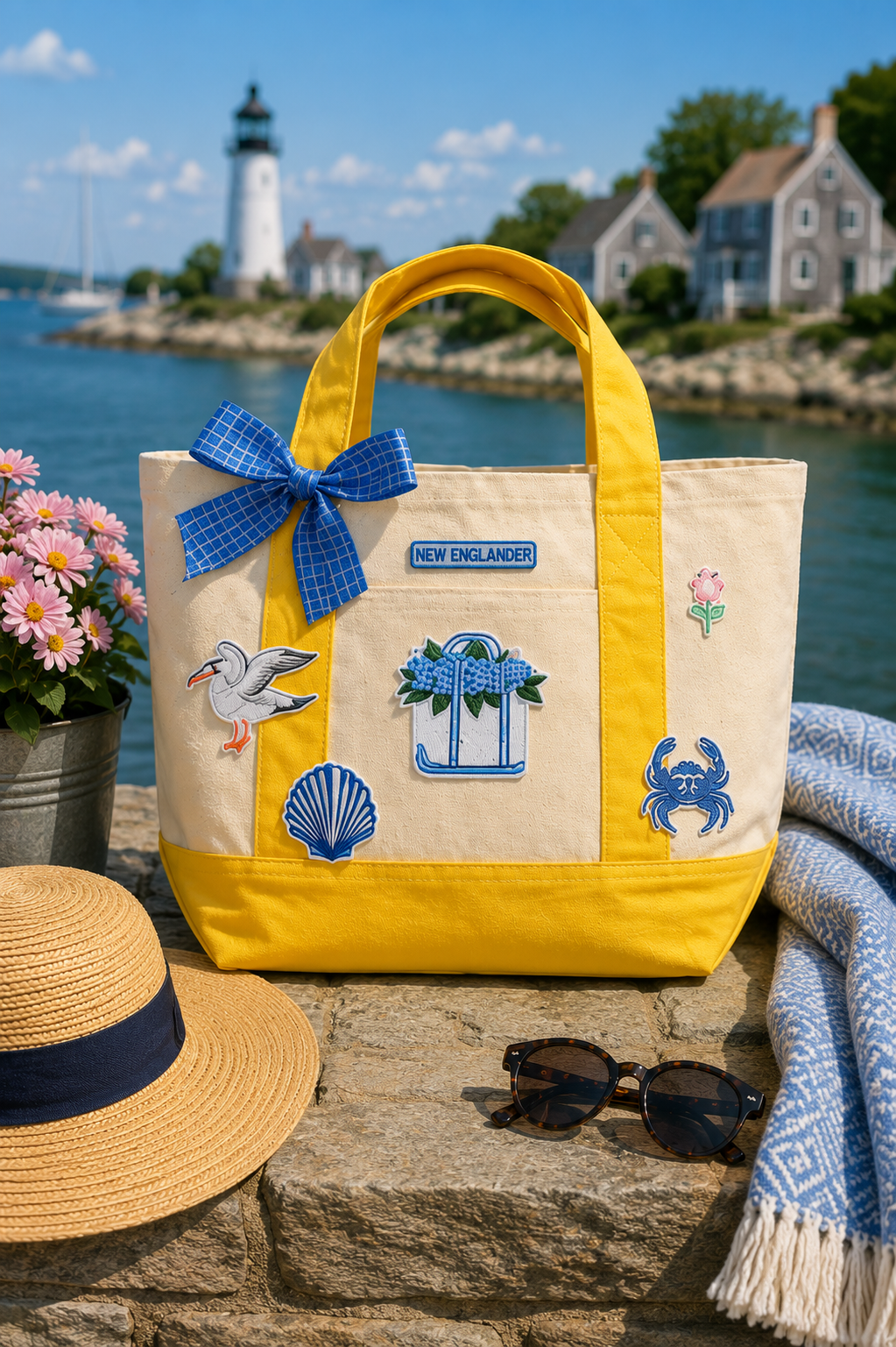 Nantucket Sunshine Mini Boat Tote
