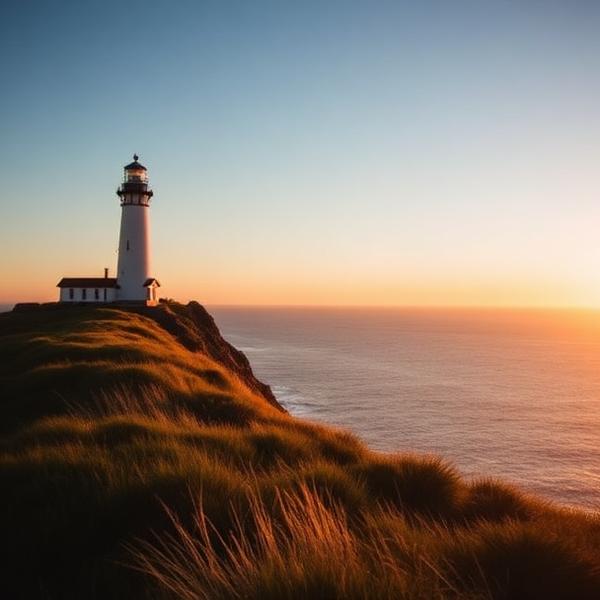 Sankaty Head lighthouse at golden hour